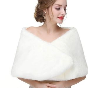 🆕️ Faux Fur Shawl Bridal Wedding Fur Wrap Ivory